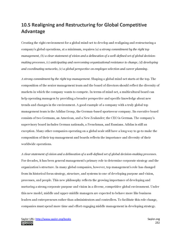 Fundamentals of Global Strategy - Page 232